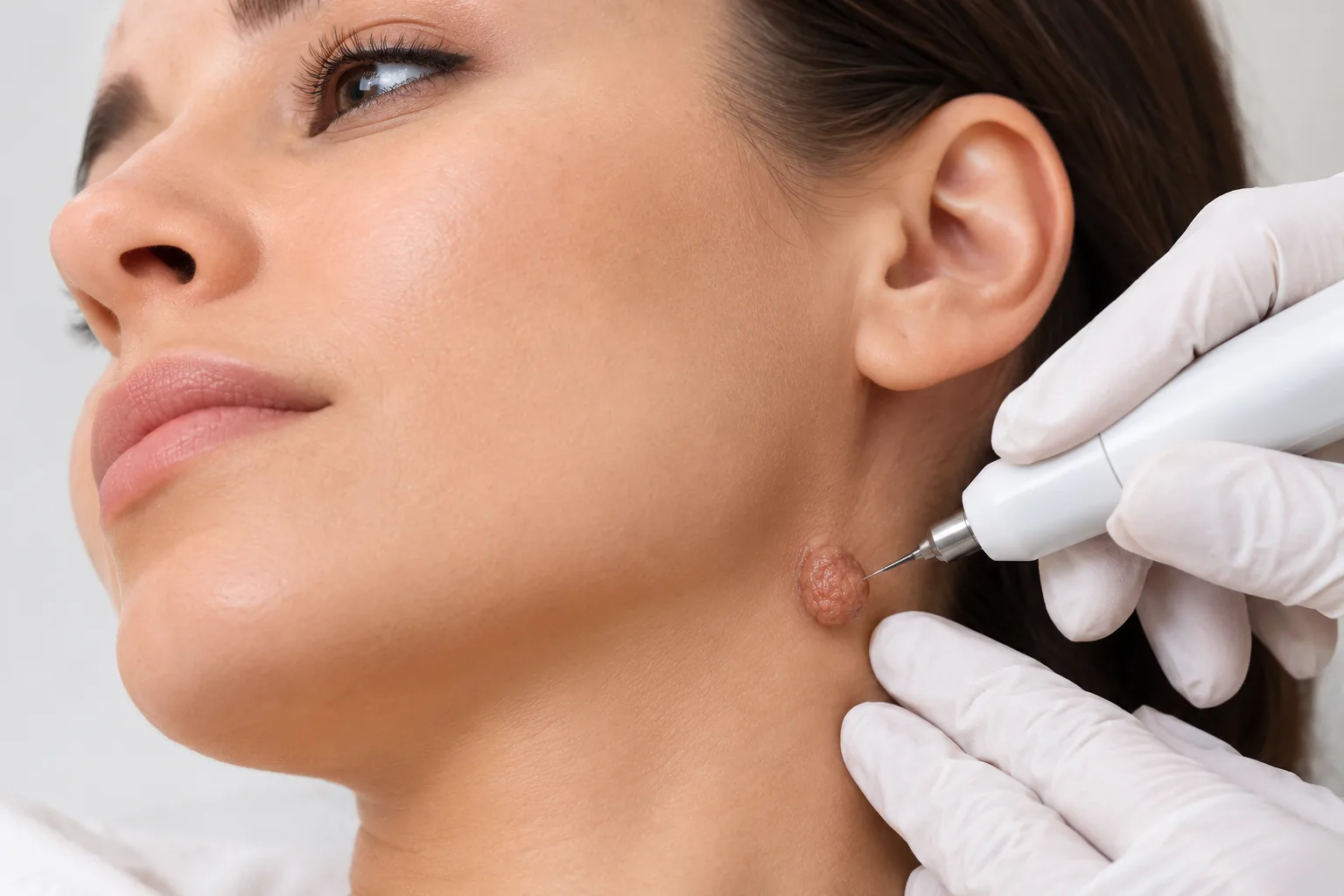 Skin tag removal treatment at Dr. Alaa Zidan clinic in Hulhumale, Maldives